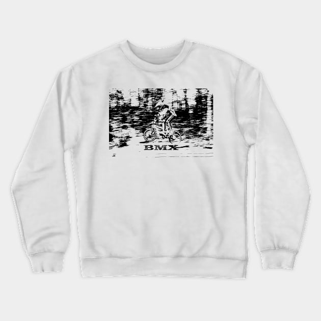 bmx racing Crewneck Sweatshirt by rickylabellevie